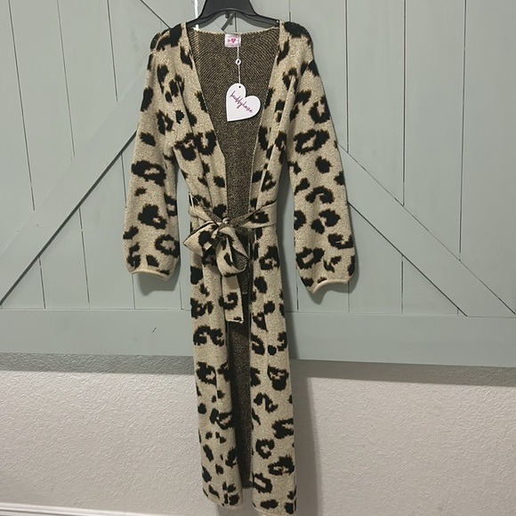 Leopard Print Long Cardigan - Picture 4 of 6